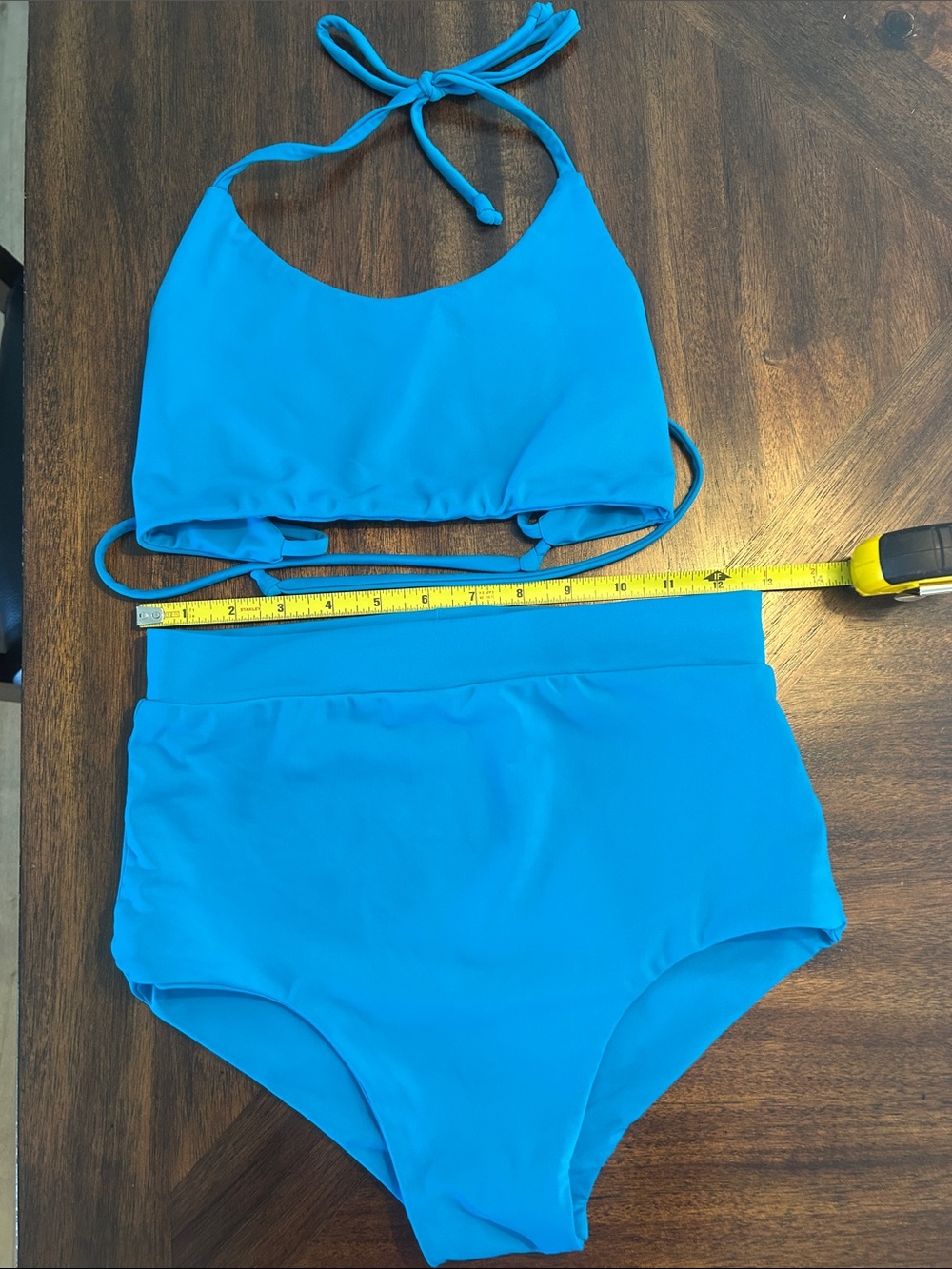 Gemini Mountain Swimwear aquatic blue colored bikini